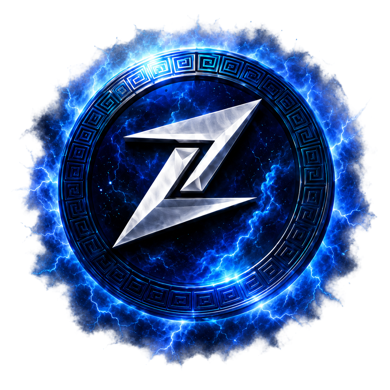 ZEUS coin surrounded by lightning